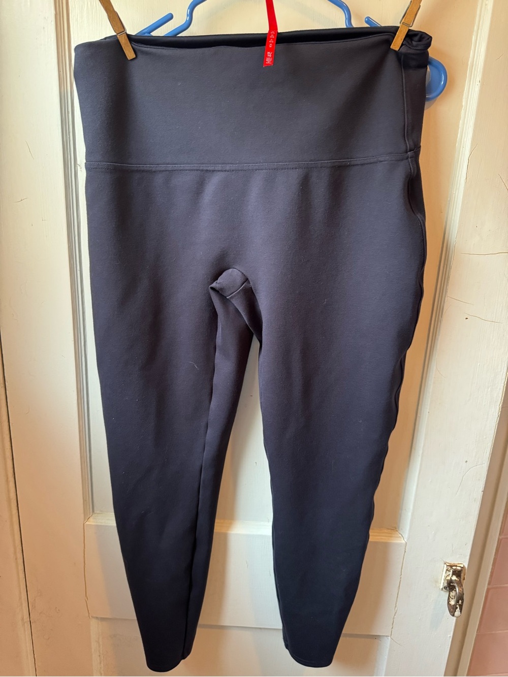 SPANX Black High Rise Shaping Leggings XL Pull-On Stretch Active Athleisure